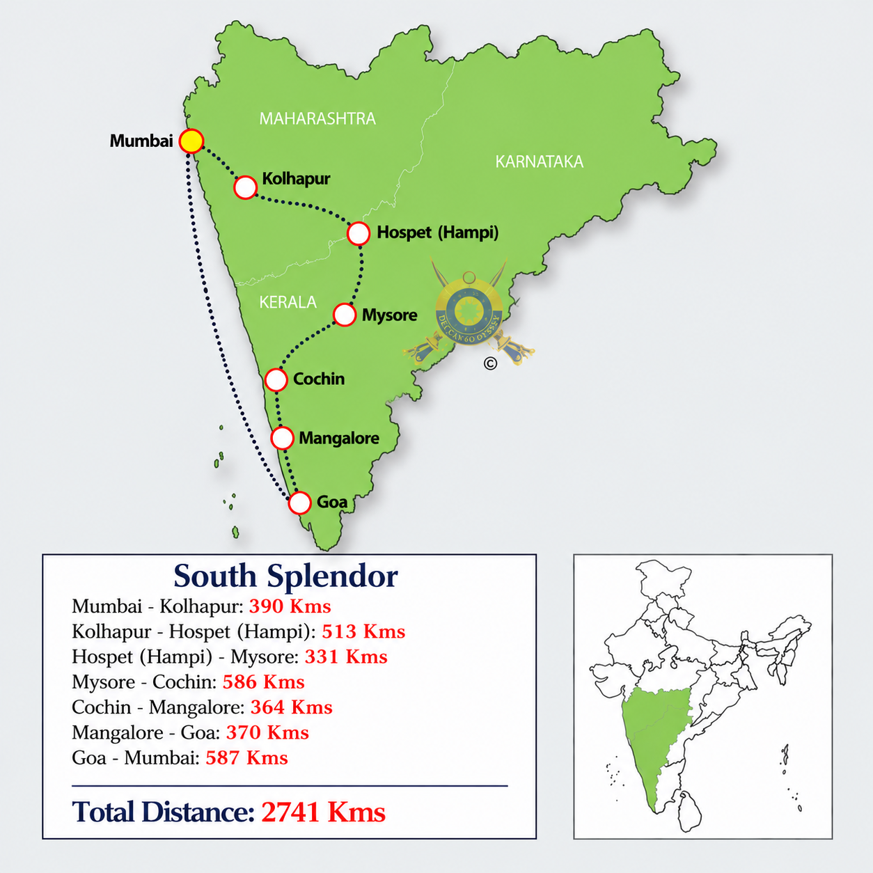 Maharashtra Splendour Route Map