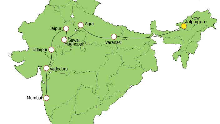 Darjeeling Mail Map
