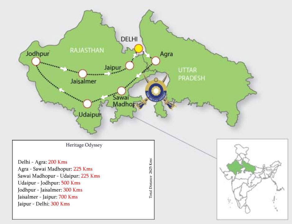 Heritage Odyssey Route Map